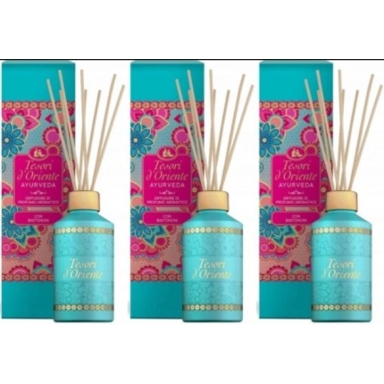 3x Tesori d'Oriente AYURVEDA Vonné tyčinky Osviežovač vzduchu 200ml