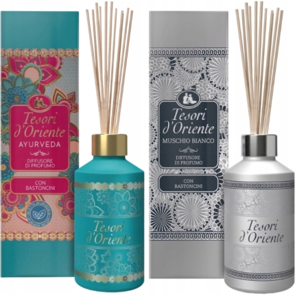 2x Tesori d'Oriente Muschio Bianco Ajurveda Vonné tyčinky 2x200ml